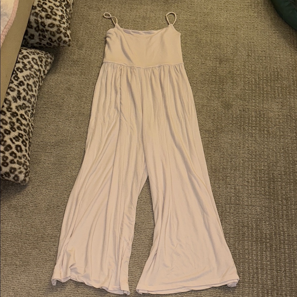 Aritzia Wilfred Light Cream Jumpsuit